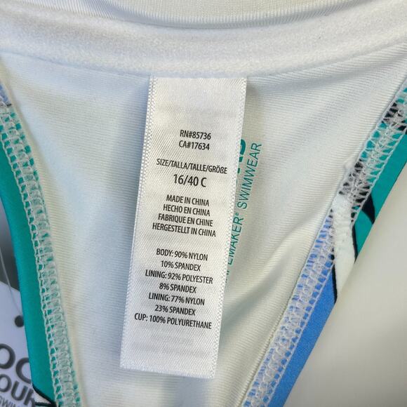 Coco Contours Cameo Halter Bikini Swim Top & Bottoms Multicolor Women's XL NWT - Picture 9 of 12